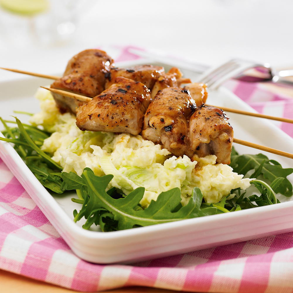 Lårfilé-på-spett-med-blomkålsstomp