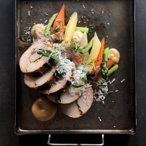 Ballotine på KycklingSteak med primörer