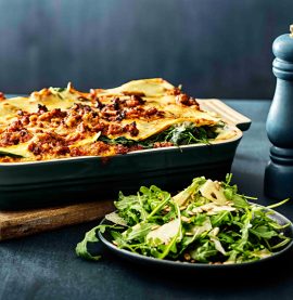 Lasagne med kycklingfärs och ruccola - Kronfågel
