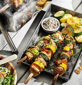 Grillade Kycklingspett - Med zucchini och paprika