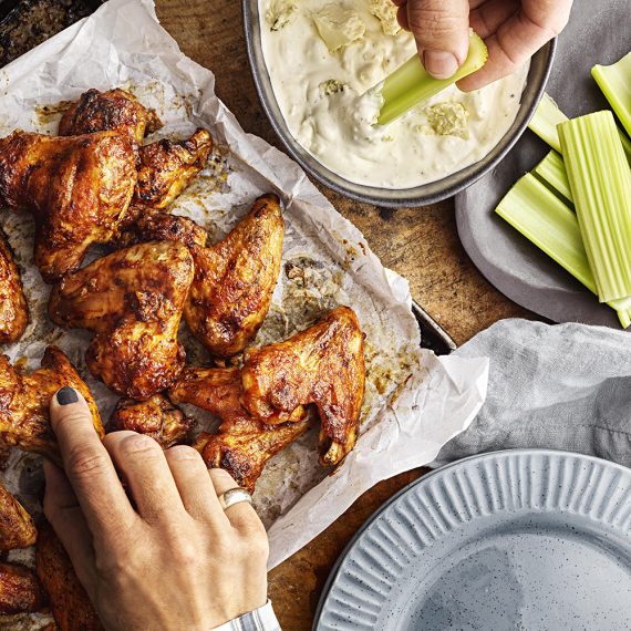 Buffalo Hot Wings med bluecheesedipp