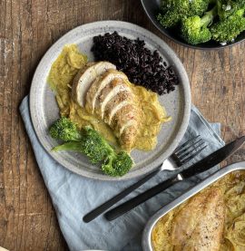 Kycklingfilé i ugn med enkel currysås