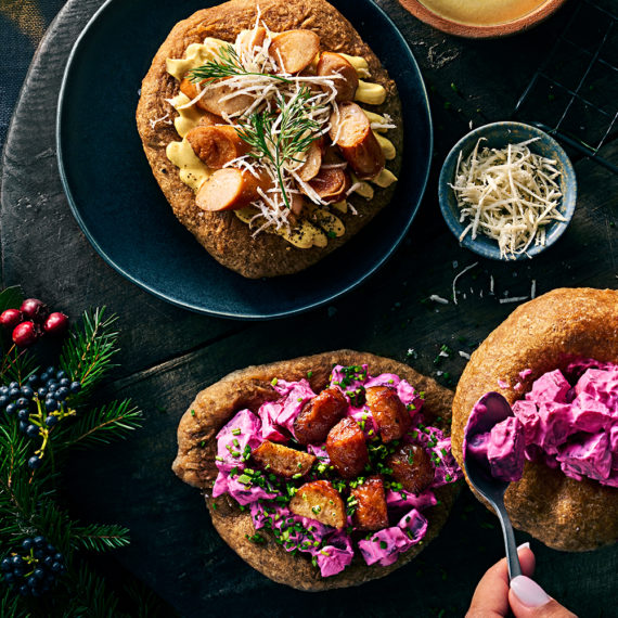 LANGOS MED kycklingköttbullar och kycklingprinskorvar - Kronfågel